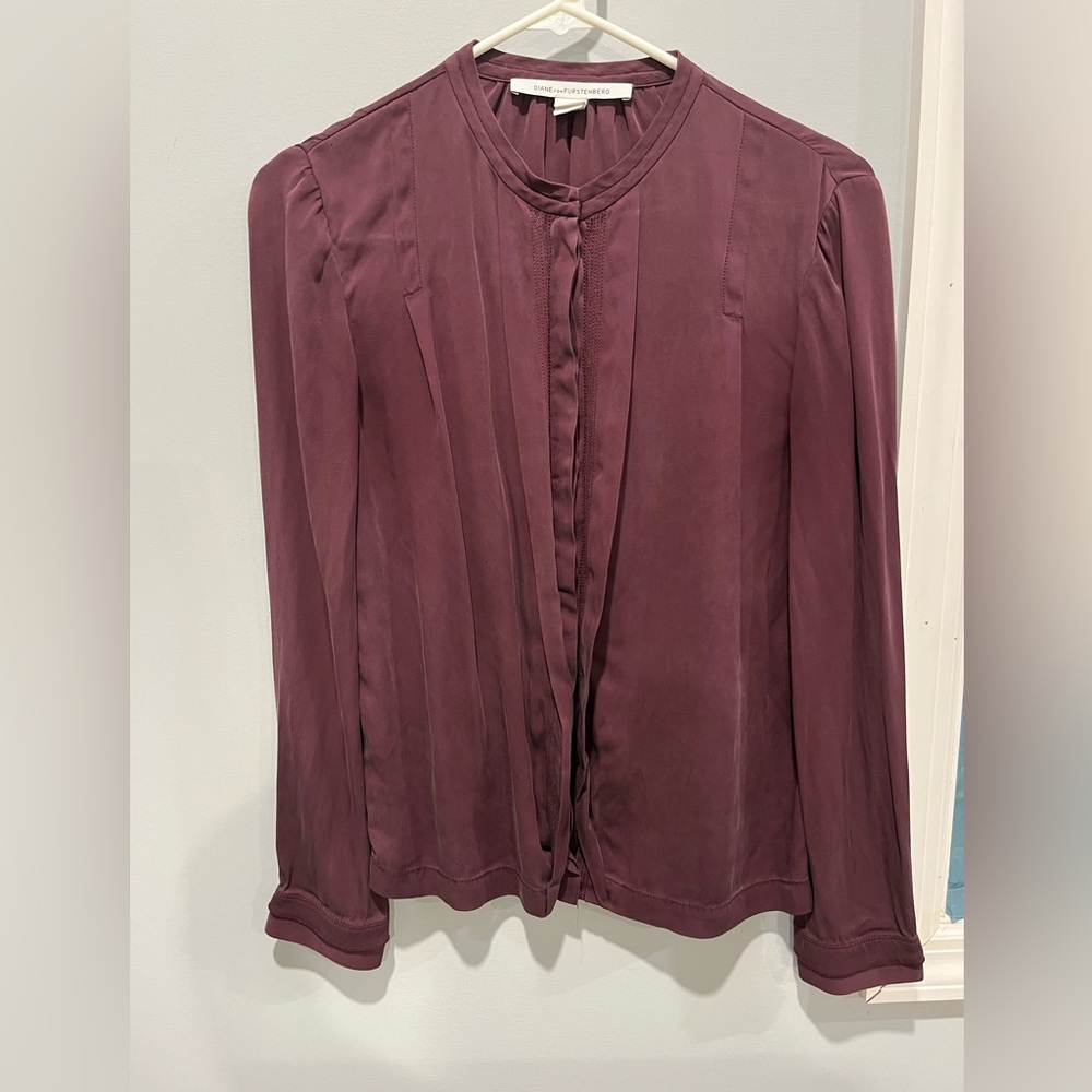 DVF silk long blouse